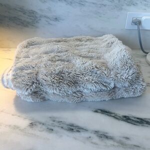 Two Mongolian Faux Fur Pillow Covers